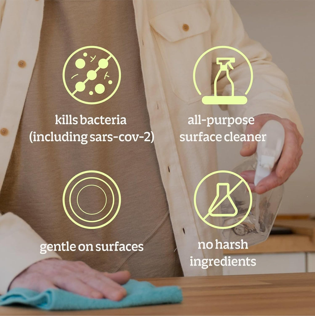 BRIOTECH Sanitizer Disinfectant Hypochlorous Spray, Kill 99.99% of Viruses & Bacteria, Control Mold, Eliminate Odor, Gentle for Nurseries, Food Contact Surface Sanitizer, 2 fl oz Travel Size (2 Pack)