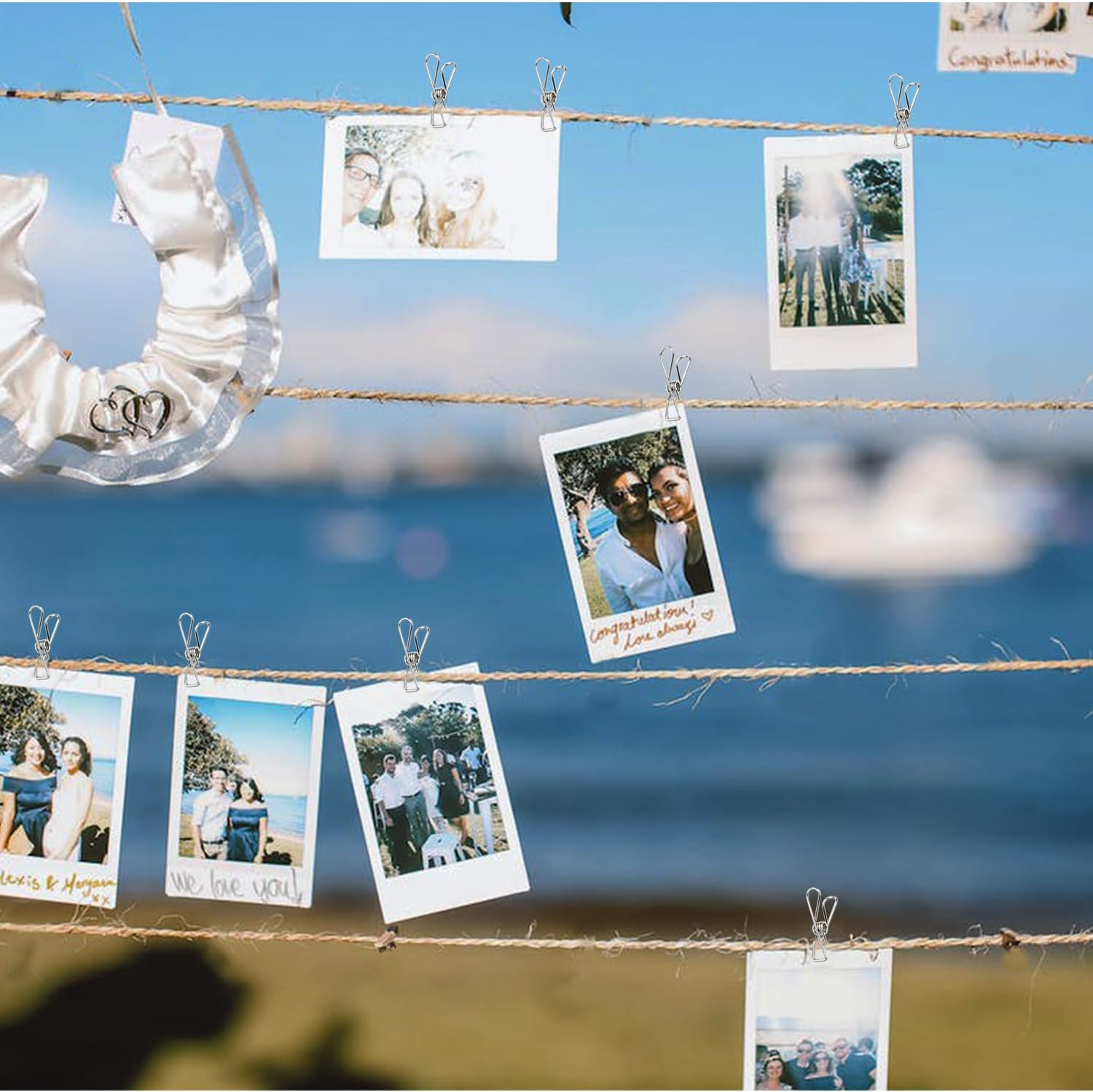 100 Pack Metal Clothes Pegs, Stainless Steel Utility Clips for Laundry, Washing Line, Snack Bags, Paper Files