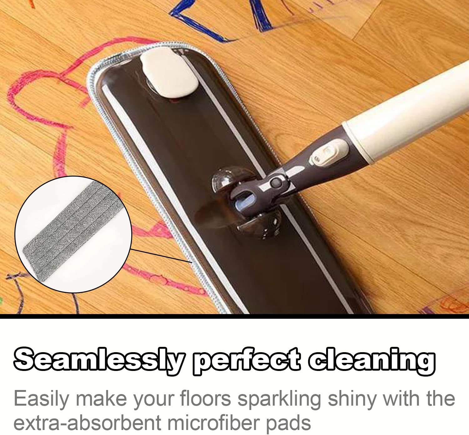 Replacement Mop Head Replacement Microfiber Mop Head Set of 2 per Pack [2 Packs]