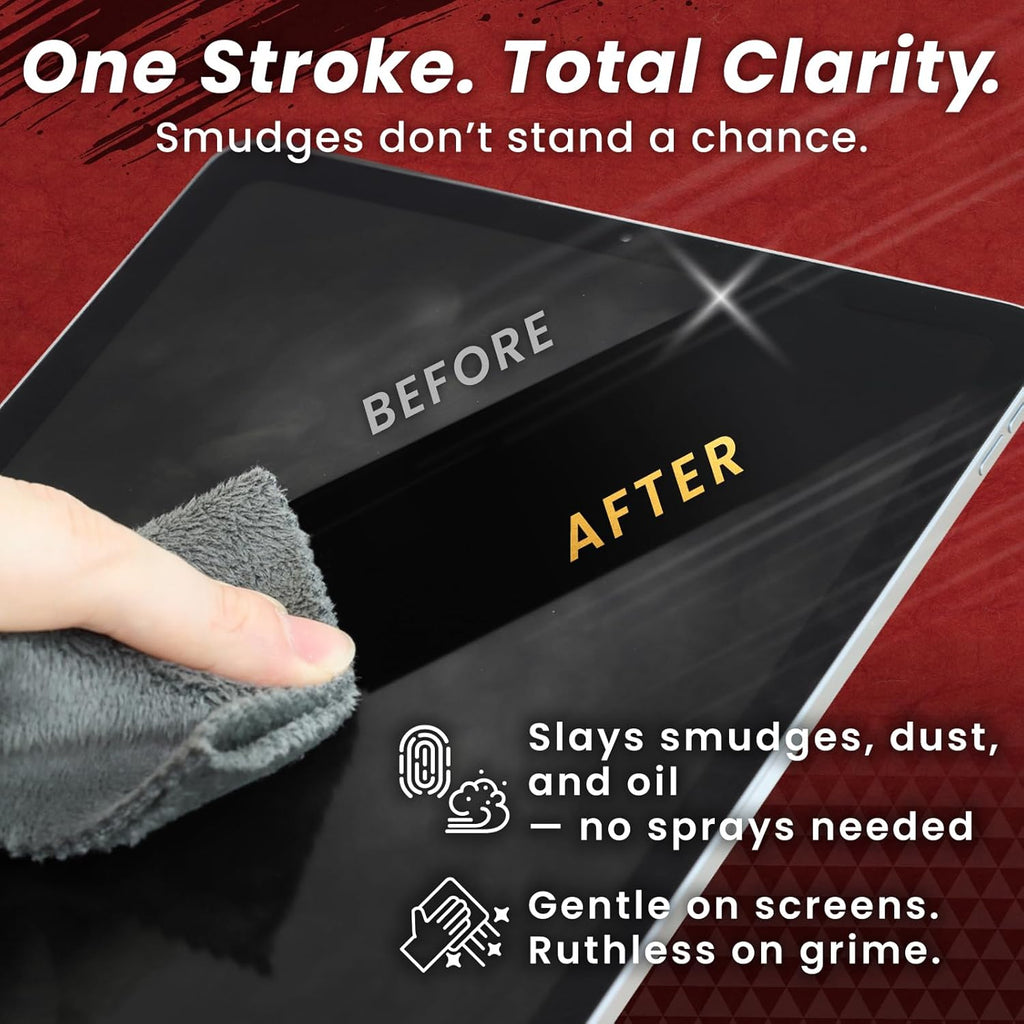 BELLEMOND「Samurai Cloth」Japanese Microfiber Cleaning Cloth | Washable, Reusable, Lint Free Cloth for Phones, Laptops, Lenses, Screens & Electronics | Made in Japan | Small | 2 Pack