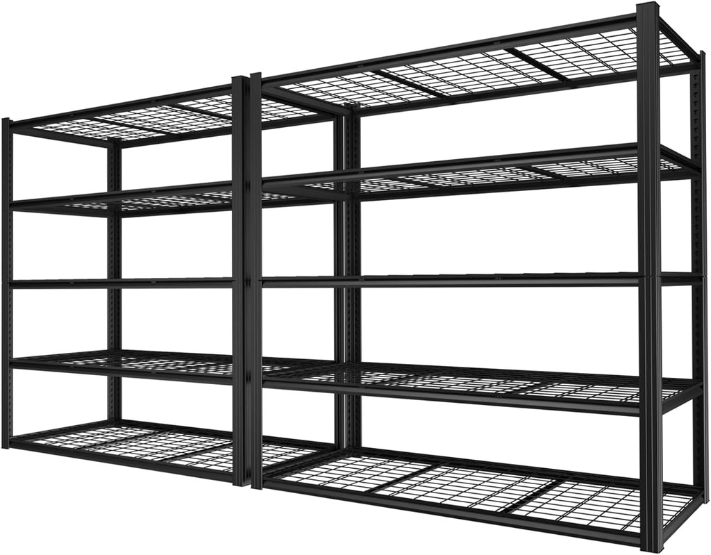 ROOMTEC 60" W Garage Shelving Heavy Duty,33000LBS Storage Shelves,5-Tier Adjustable Metal Shelving Utility Shelf Rack Garage Storage Organize for Storage Industrial, Warehouse, Basement