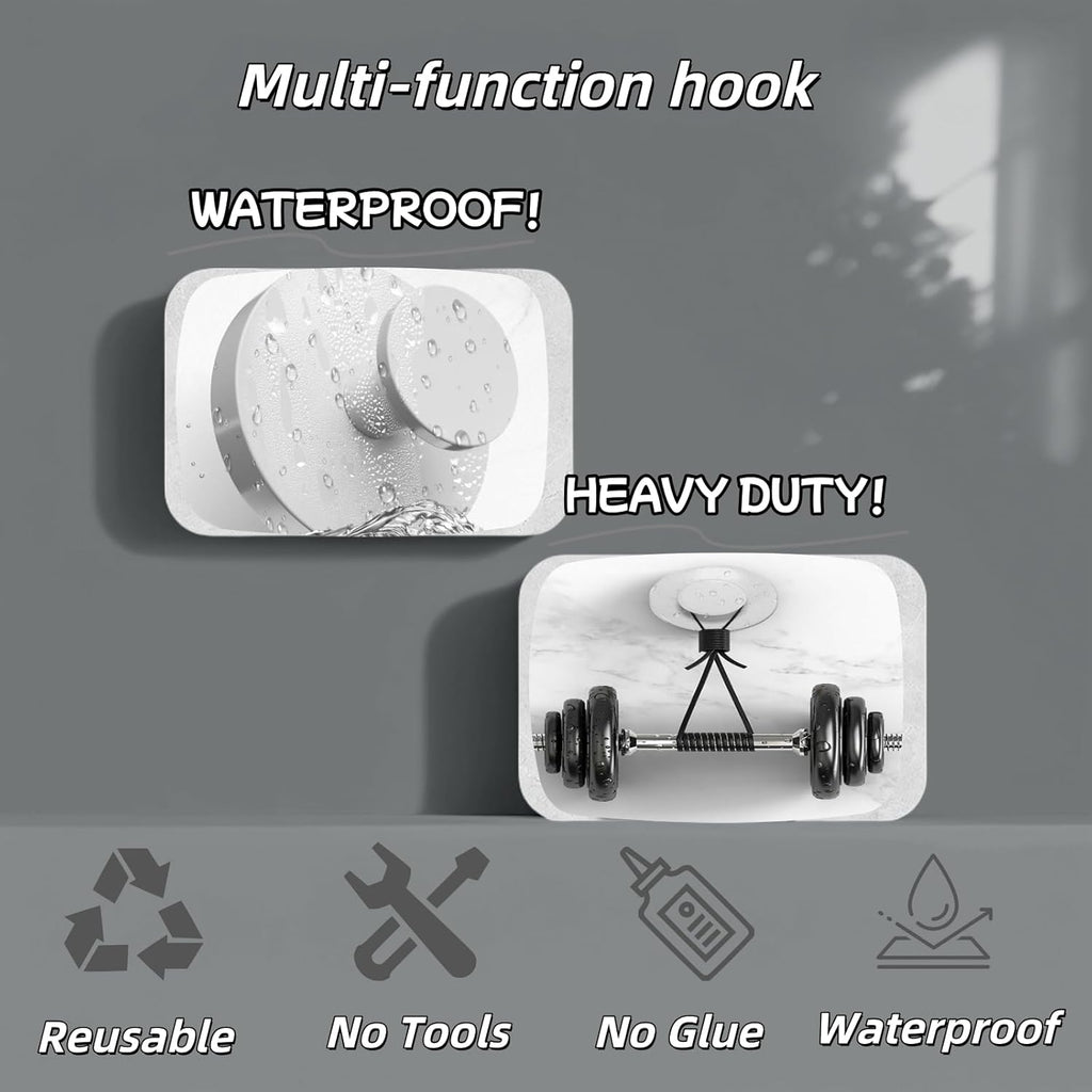 2025 Upgraded Stainless Steel Heavy Duty Suction Cup Hooks For Shower Bathroom Accessories Removable Hook For Glass Window Door Wall Hooks For Hanging Towels Robes Wreaths (Pack Of 2, White)