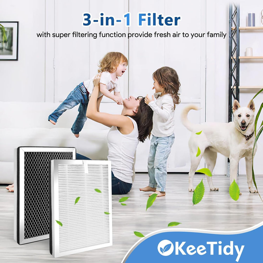 25 Replacement Filters Compatible with MA Series Air Puri-fier 25 B1/S1/W1, H13 True HEPA and Activated Carbon Filters, 3 in 1 Stage with Pre-Filter