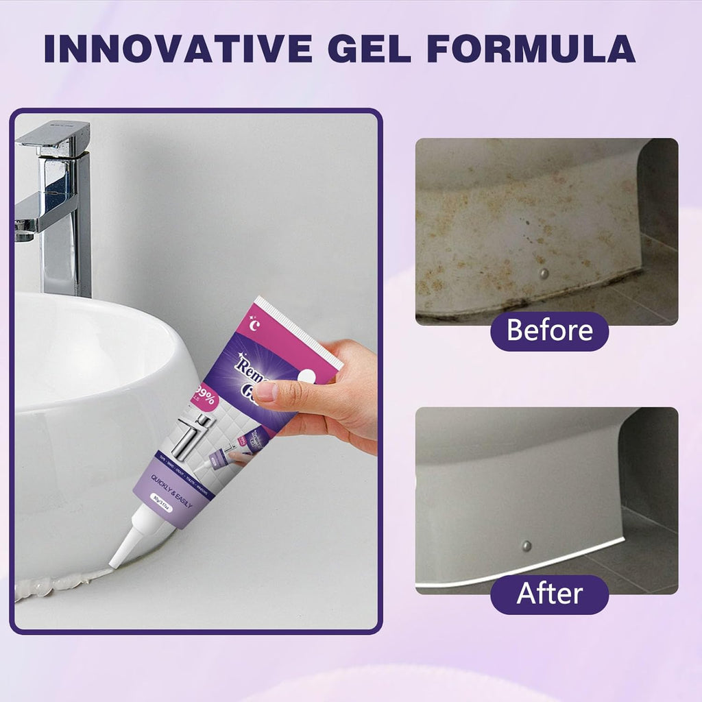 Cleaning Remover Gel,Powerful Household Cleaning Gel,Suitable for Bathroom and Kitchen Tile Gaps,Highly Effective In Penetration,Safe Formula That Does Not Damage The Surface (2PCS)