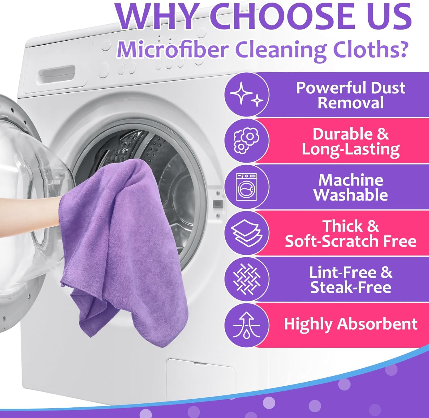 Newwiee 3 Pcs Extra Large Microfiber Cleaning Cloth 30" x 20" Washable Reusable Microfiber Towel Streak Free Lint Free Cloth for Cleaning Home Glass Office Window Bathrooms (Pastel Colors)