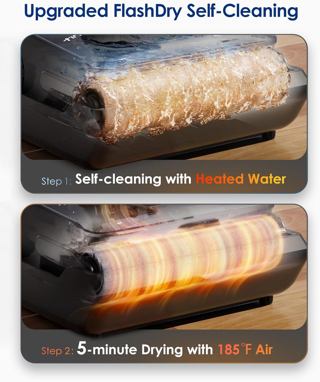 Tineco Floor ONE i6 Stretch Wet Dry Vacuum Cleaner, Vacuum & Mop All in One, 20kpa Powerful Suction, Up to 40 Minutes Runtime, 180° Lay-Flat, Anti-Tangle Design, Full-Path Self-Cleaning&185℉ Flashdry