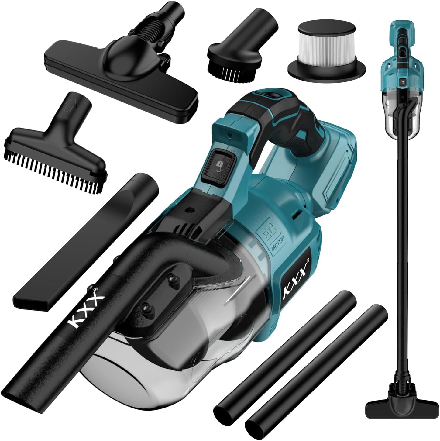 KXX Cordless Vacuum for makita 18V Battery, Handheld Electric Power Vacuum Cleaner for Hardwood Floor Carpet Pet Hair Car (No Battery)