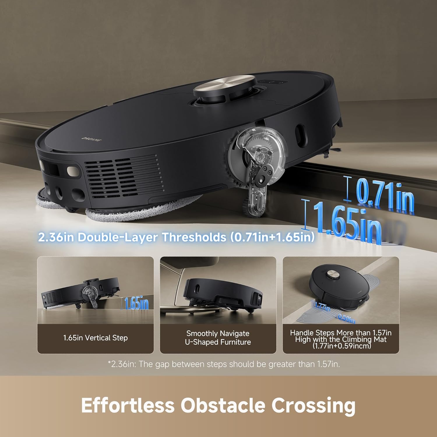 DREAME L50 Ultra Robot Vacuum and Mop Black with Auto-Empty and Mop Self-Cleaning, Precise Obstacle Avoidance, 19,500Pa Suction, HyperStream Detangling DuoBrush