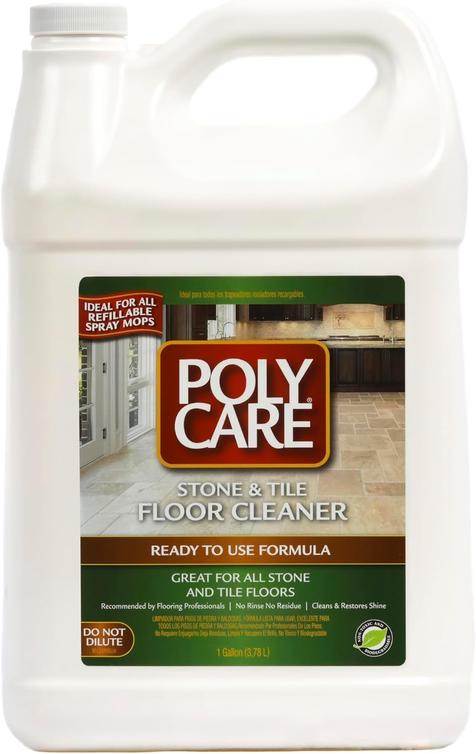 Stone & Tile Floor Cleaner Refill - 128 fl oz - Fresh- Refill for Spray Mops and Spray Bottles - Residue-Free Floor Cleaning Solution for Stone & Tile or Laminate Floors