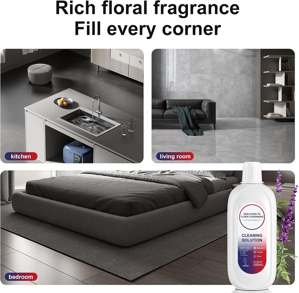 Floor Cleaning Solution 500ml Lavender Fragrance Cleaning Solution Refill Compatible With TINECO iFLOOR, iFLOOR 3, S3, S5, S5 COMBO, S5 Pro 2, One S6, S7 PRO, S7 COMBO Wet Dry Vacuum (1 bottle)
