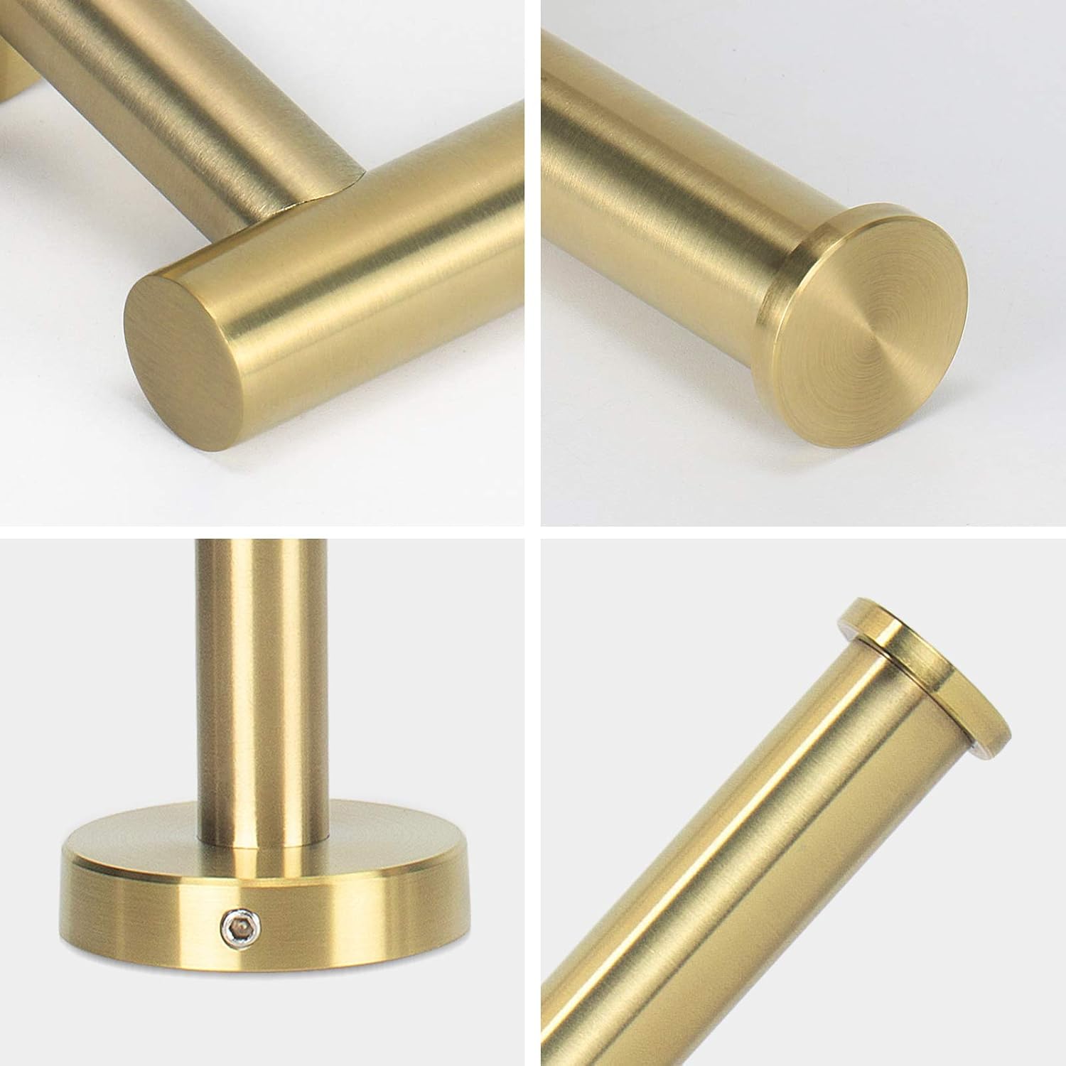 NearMoon Bathroom Toilet Paper Holder, Premium SUS304 Stainless Steel Rustproof Wall Mounted Toilet Roll Holder for Bathroom, Kitchen, Washroom (1 Pack, Brushed Gold)