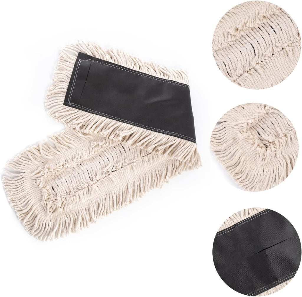 Matthew Cleaning 36'' High Strength Disposable Dust Mop Cotton Cut-end Yarn Mop Replacement Heads for Residential & Commercial Fit Standard Dust Mop Frames, Hardwood, Laminate, Concrete Floors 3Pack