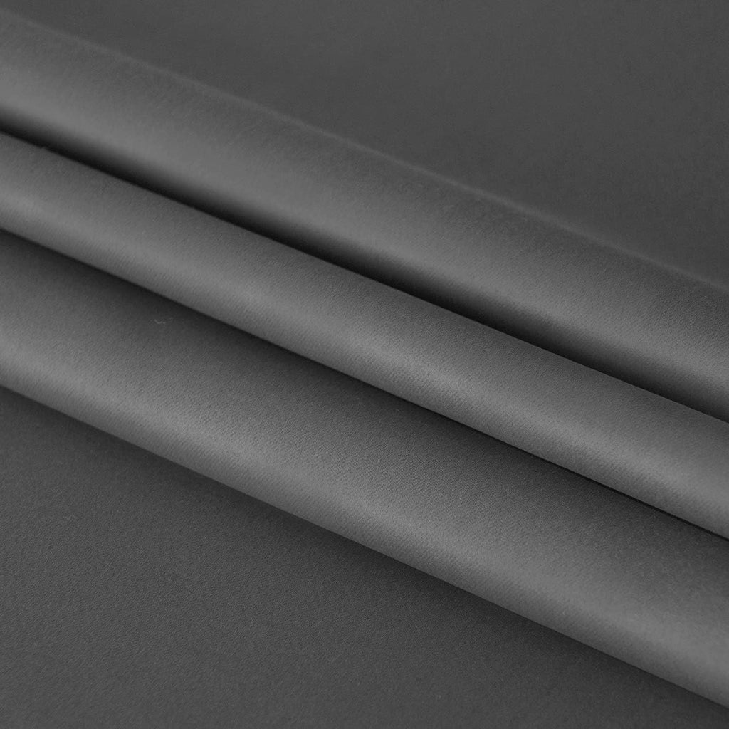 DWCN French Door Curtains – Rod Pocket Thermal Blackout Curtain for Doors with Glass Window, Kitchen and Patio Doors for Privacy, 54 X 72 Inches Long, 1 Curtain Panel with Tieback, Dark Grey