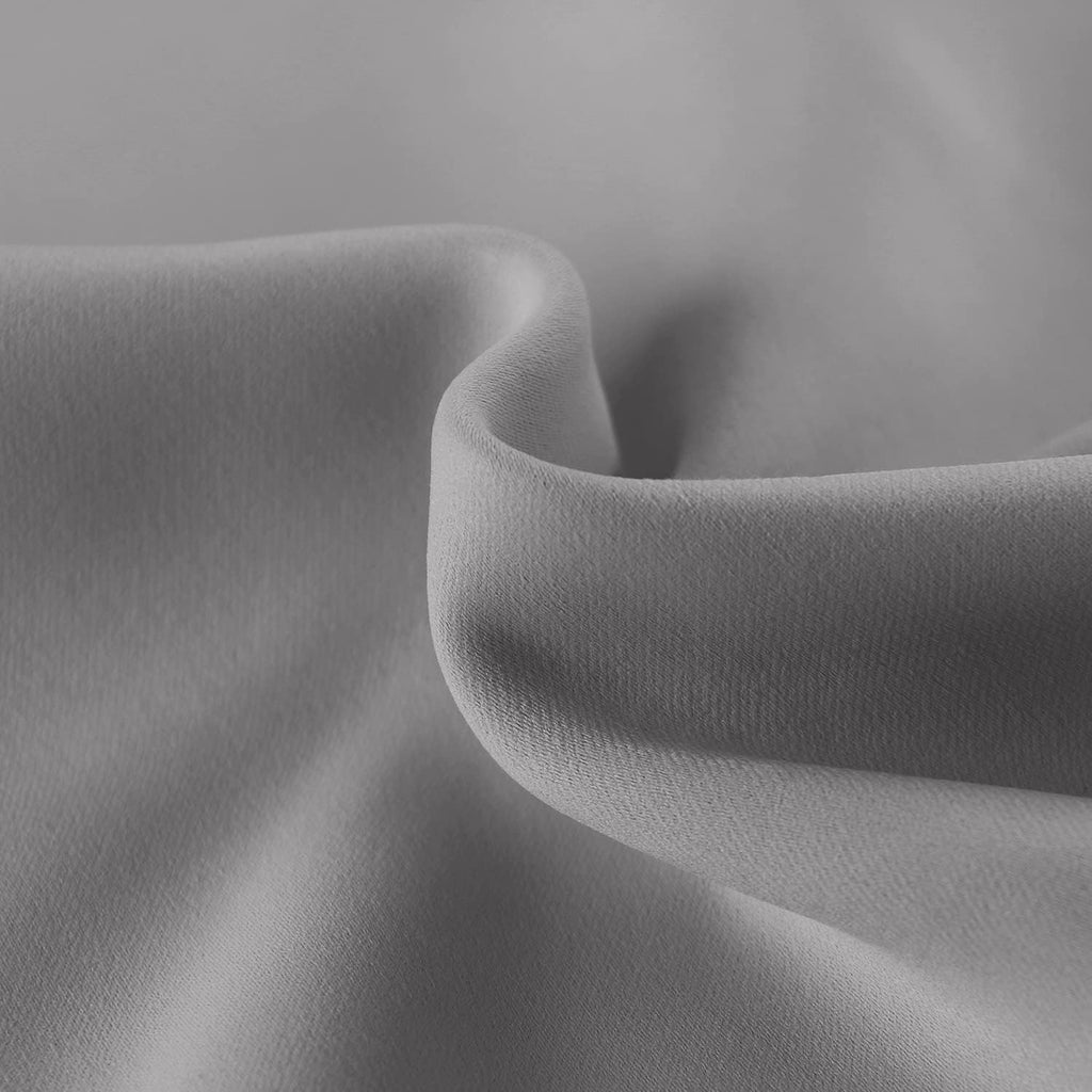 DWCN French Door Curtains – Rod Pocket Thermal Blackout Curtain for Doors with Glass Window, Kitchen and Patio Doors for Privacy, 54 X 72 Inches Long, 1 Curtain Panel with Tieback, Grey