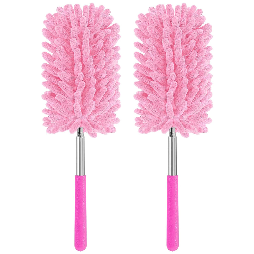 Mini Duster for Cleaning, 360° Bendable Hand Dusters with Extension Pole, Washable Small Duster for Car Interior, Office, Furniture