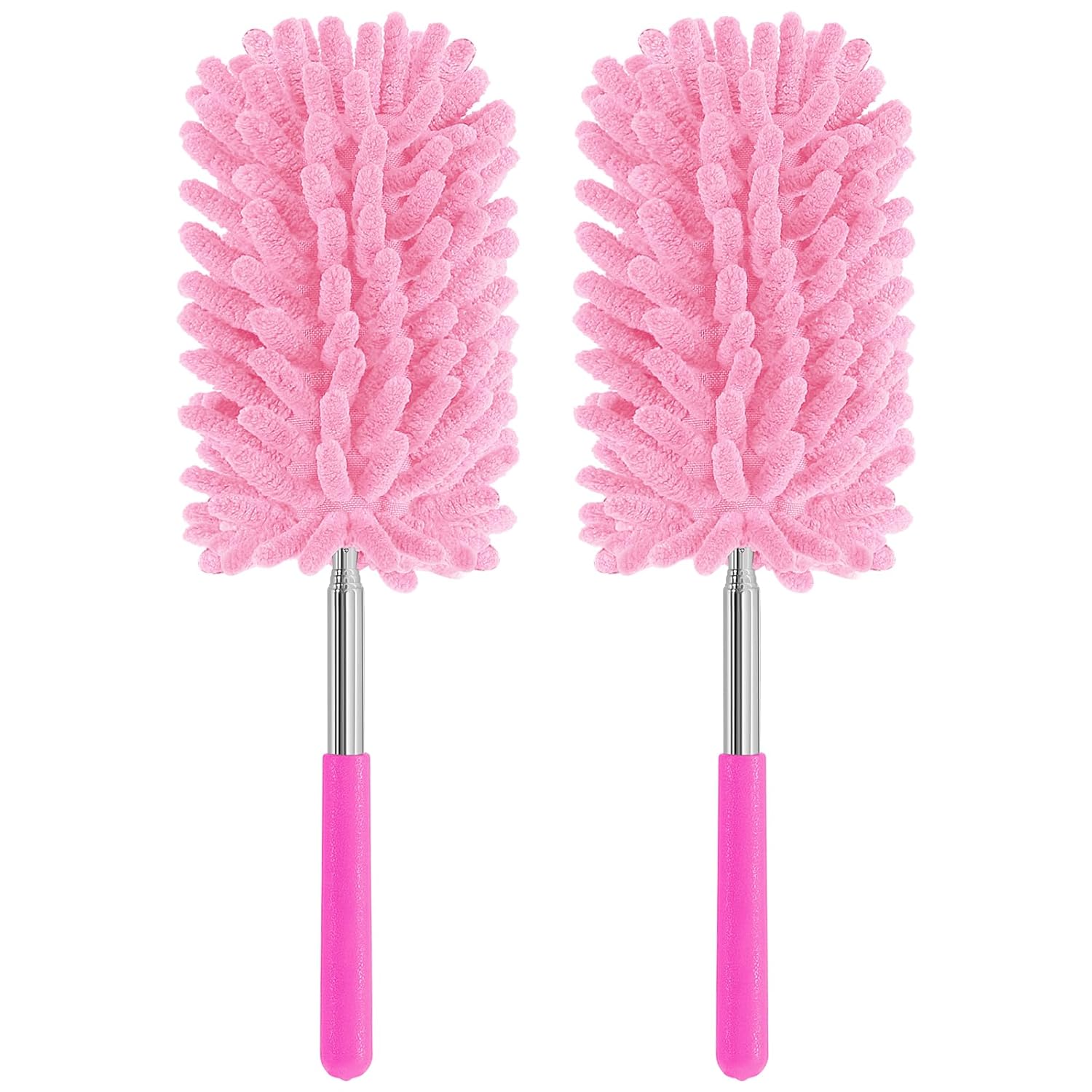 Mini Duster for Cleaning, 360° Bendable Hand Dusters with Extension Pole, Washable Small Duster for Car Interior, Office, Furniture
