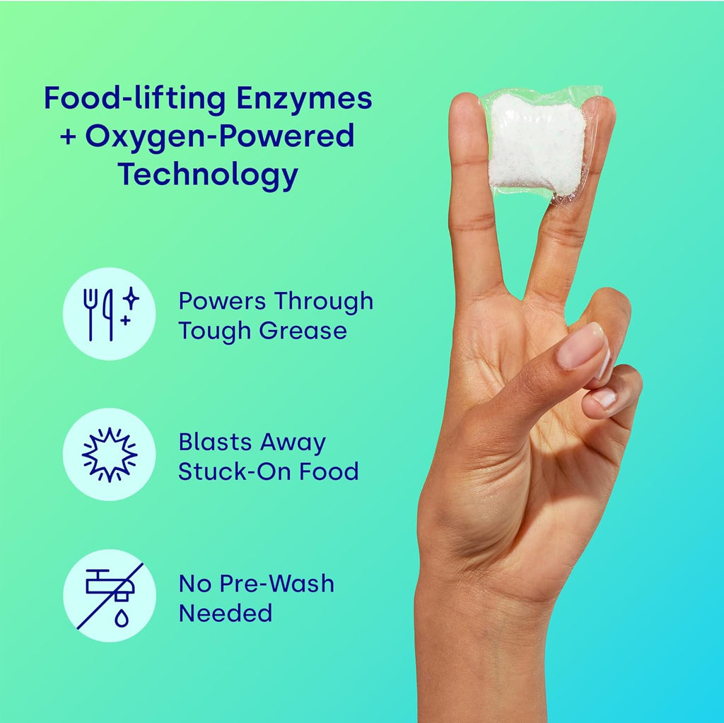 Dropps UltraWash Dishwasher Pods, Unscented (32 Count) - Biobased Power Deep Clean Dishwasher Detergent Tablets for Sparkling Shiny Dishes - No Rinse Aid or Pre-Wash Needed - Dishwashing Pods