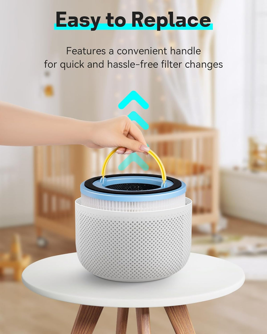 Leemone Sprout Air Purifier Replacement Filter Compatible with LEVOIT Air Purifier for Baby, 3-Layer Filtration HEPA High-Efficiency Activated Carbon, LRF-B851-WNA, 2 Pack