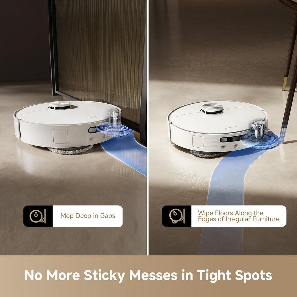 DREAME L40s Ultra AE Robot Vacuum and Mop Combo, 19,000Pa Suction, Self Emptying Dust Box, Flexible Mop & 167℉ Self Cleaning Washboard, Diverse Brush Selection, All-in-One Station, Auto Refill