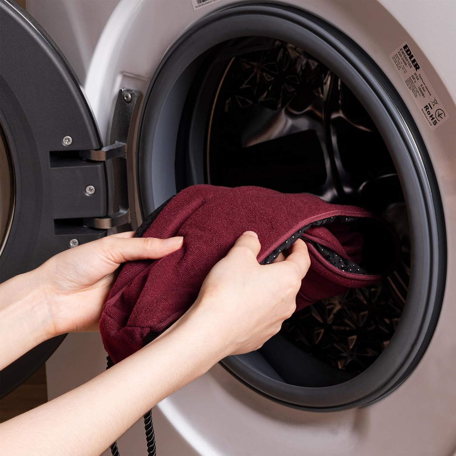 Sunolga 36" Door Draft Stopper Blocks Hot and Cold Air with Removable Washable Cover for Gaps Up to 3", All-Season Seal for Noise, Wind, Door Sweep for Bottom of Door and Window, Home Essentials, Red