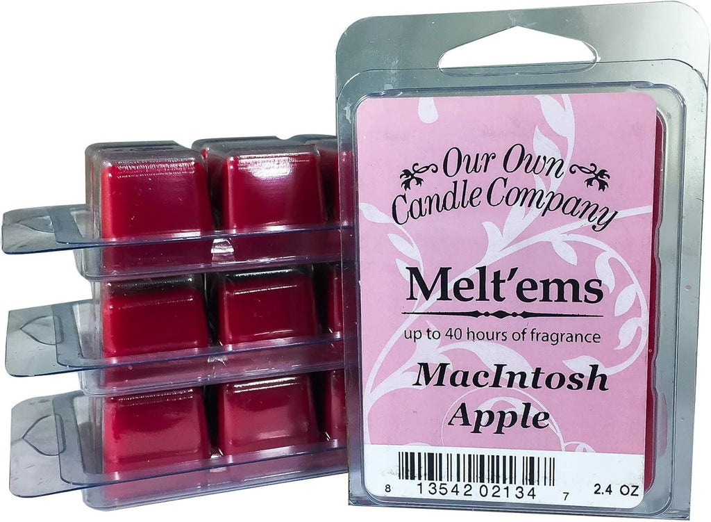 Our Own Candle Company Premium Wax Melt, Macintosh, 6 Cubes, 2.4 oz (4 Pack)