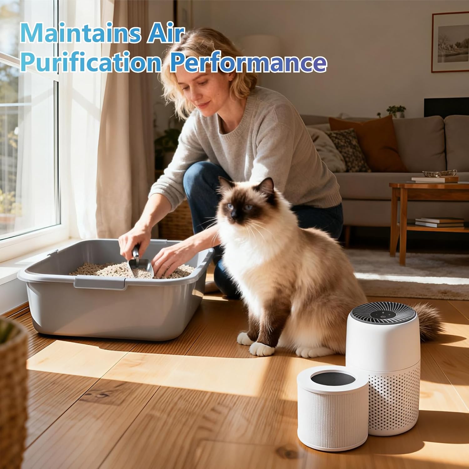 Air Purifier Replacement Filter Compatible with Levoit Core Mini Air Purifier Filter 3-in-1 H13 True HEPA Filters, High-Efficiency Activated Carbon Filter, Replace Part Core Mini-RF, 2 Pack