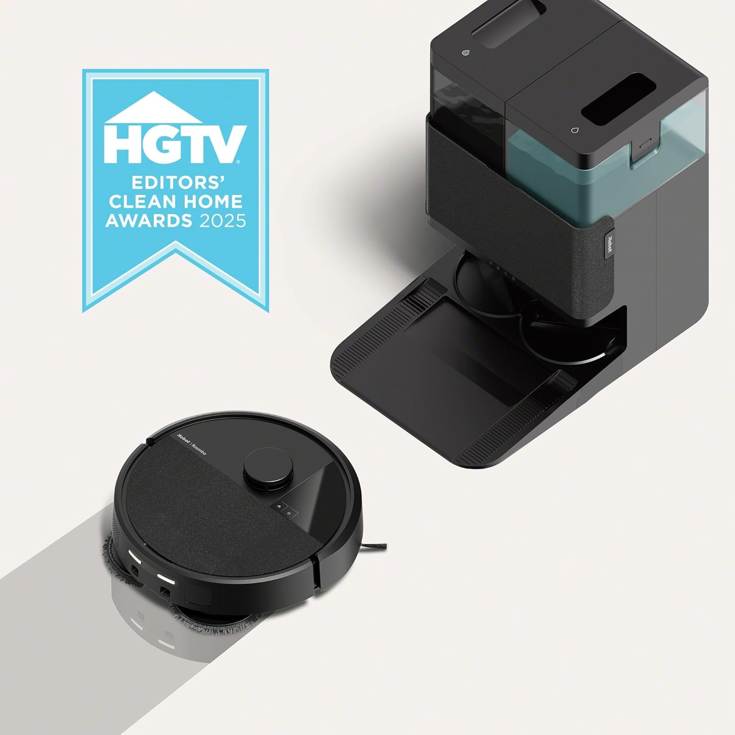 iRobot Roomba Plus 405 (G181) 2in1 Vacuum & Mop Robot with AutoWash Dock - Dual Spinning Mop Pads, Smart & Fast Mapping, Ideal for Pet Hair, Self-empties 75 days, Intense Suction, Pad Washing & Drying