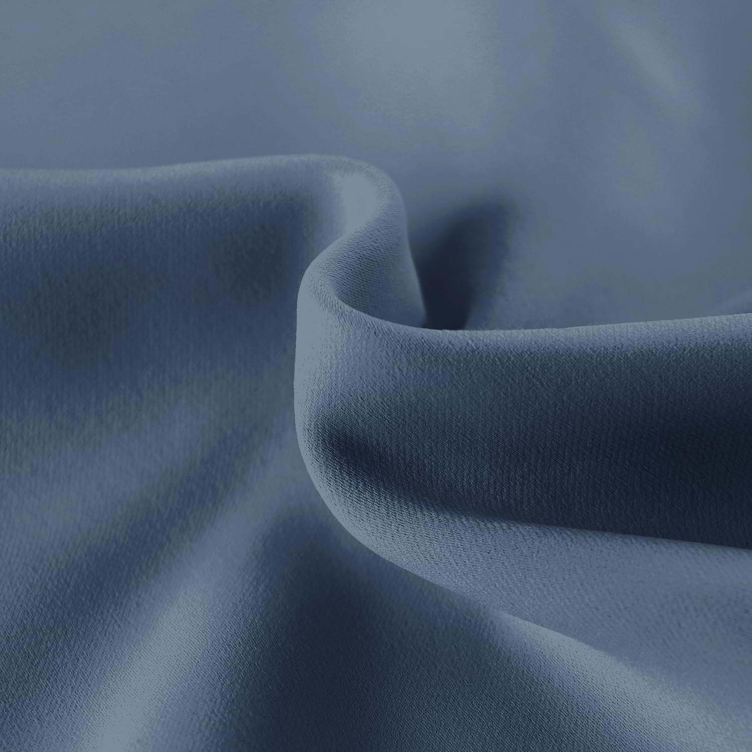 DWCN French Door Curtains – Rod Pocket Thermal Blackout Curtain for Doors with Glass Window, Kitchen and Patio Doors for Privacy, 25 X 40 Inches Long, 1 Curtain Panel with Tieback,Dusty Blue