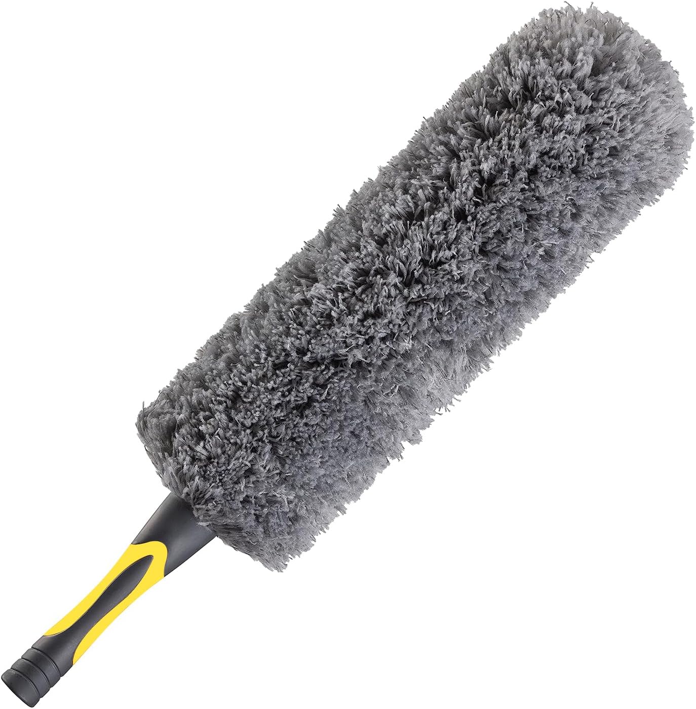 Flexible Microfiber Feather Duster, Electrostatic & Bendable Ceiling Fan Duster, Non-Slip Hand-Grip, Fits All Extension Poles with Standard US Acme Thread (Pole Sold Separately)