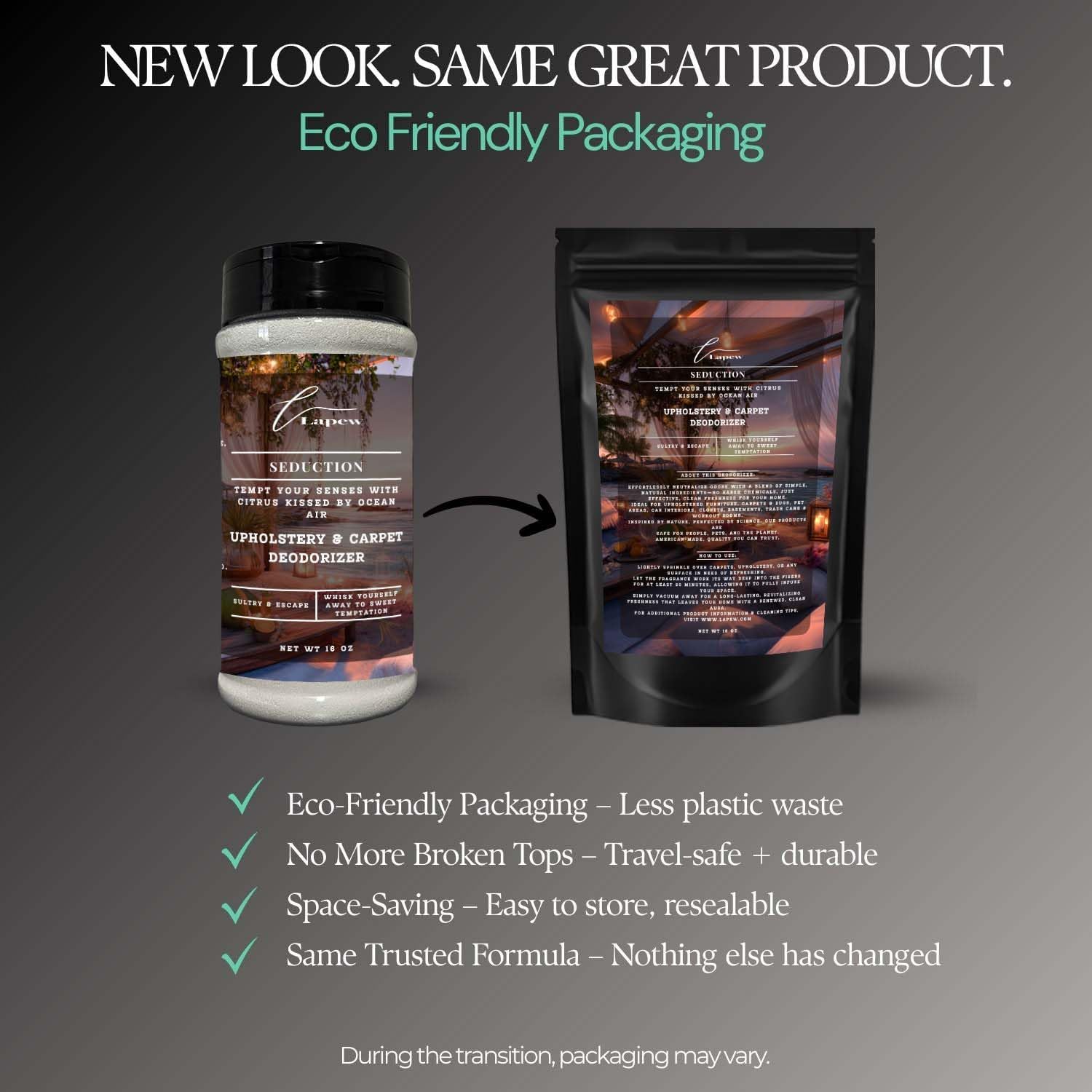 Seduction Carpet Freshener Powder: Powerful Odor Eliminator for Home, Upholstery Deodorizer, Carpet Deodorizer, Pet Urine, Cat Litter Box - Endless Weekend Fragrance