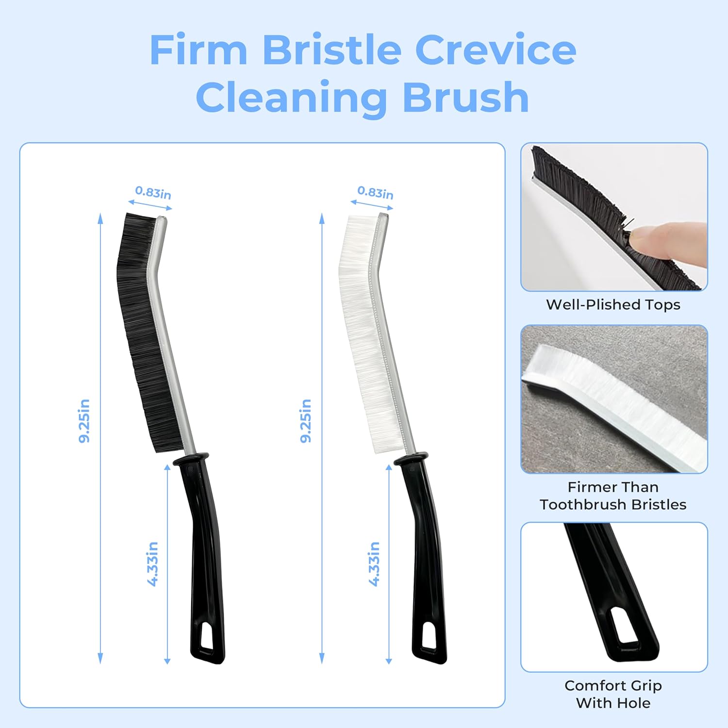 Crevice Cleaning Brush, Hard-Bristled Gap Scrub Brush, Toilet Gap Cleaning Brush Tool, for Scrub Small Spaces, Kitchen, Bathroom, Corner, Grout, Sink, Window Tracks, Hinges, 6pcs