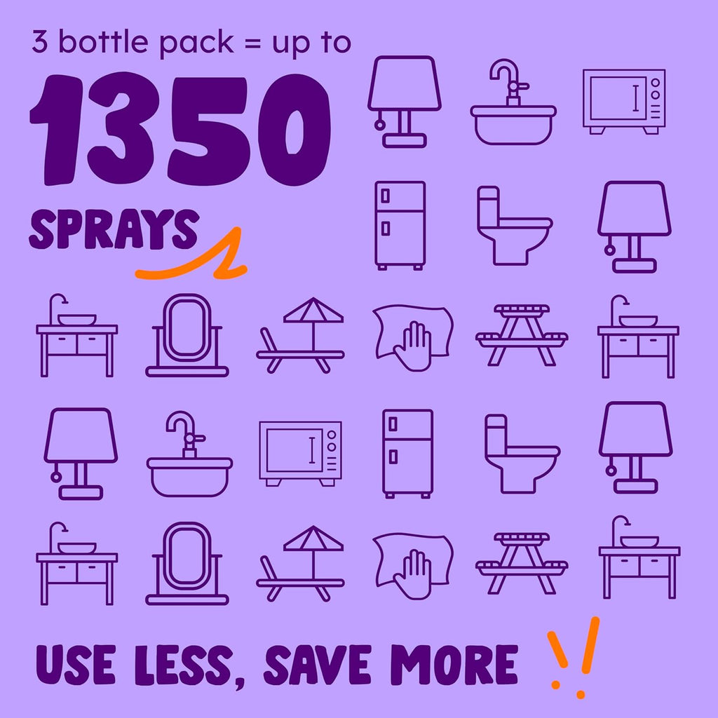 Originally Yellow Lavender Vinegar All Purpose Cleaning Spray | Distilled Cleaning Vinegar For Every Room In the House | Plant-Derived All Purpose Cleaner | Living Room, Bathroom, & Kitchen | 3 Pack