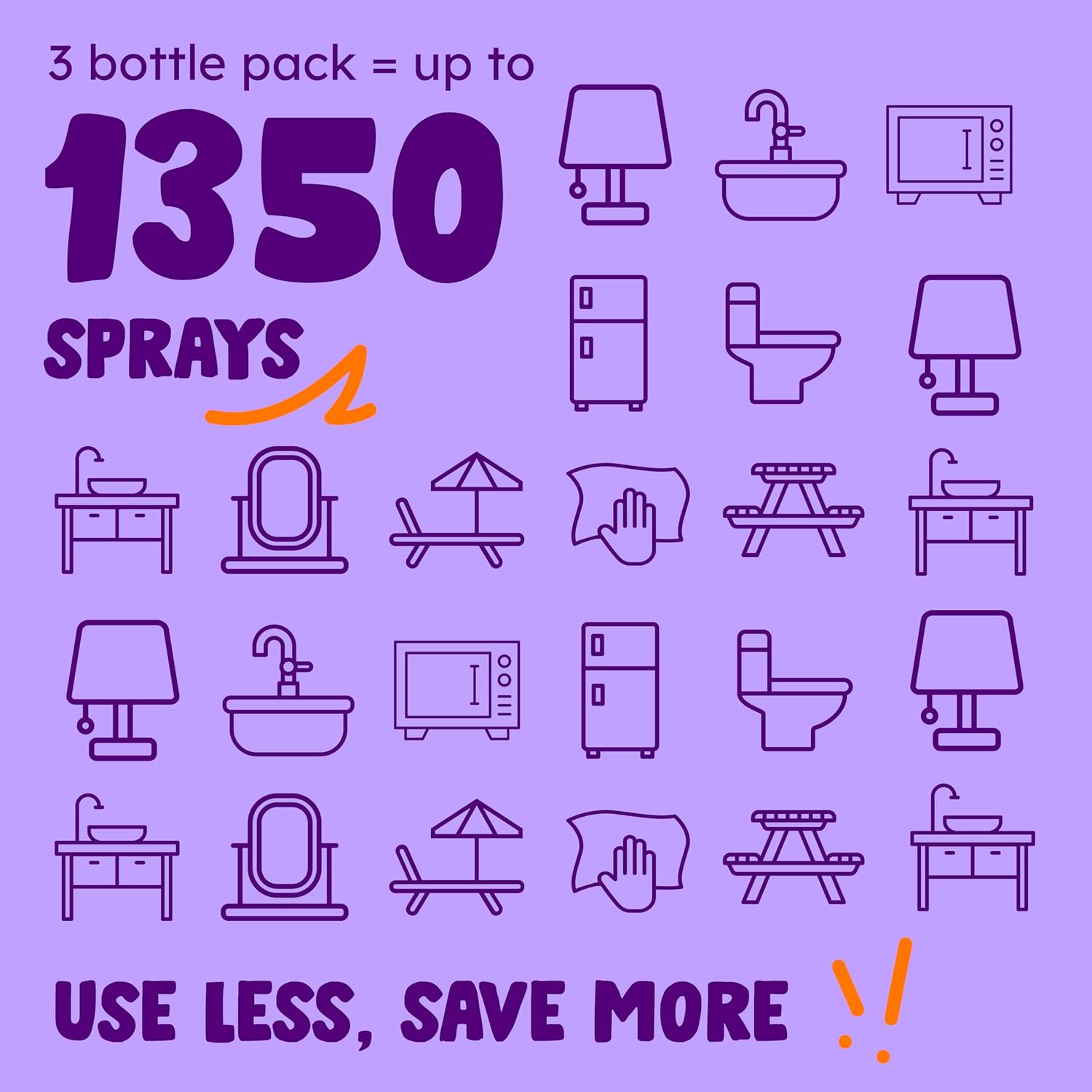 Originally Yellow Lavender Vinegar All Purpose Cleaning Spray | Distilled Cleaning Vinegar For Every Room In the House | Plant-Derived All Purpose Cleaner | Living Room, Bathroom, & Kitchen | 3 Pack