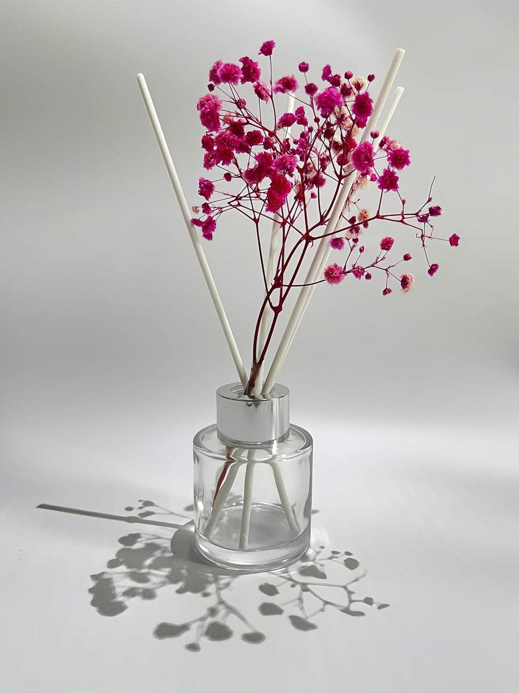 8PCS Reed Diffuser Bottles Empty, 40Pcs Reed Diffuser Stick, Diffuser Bottle Capacity 50ml (1.7oz) Diffuser Stick 3.5mm-190mm, Suitable for Home, Hotel, Restaurant, Office Aromatherapy Tasks