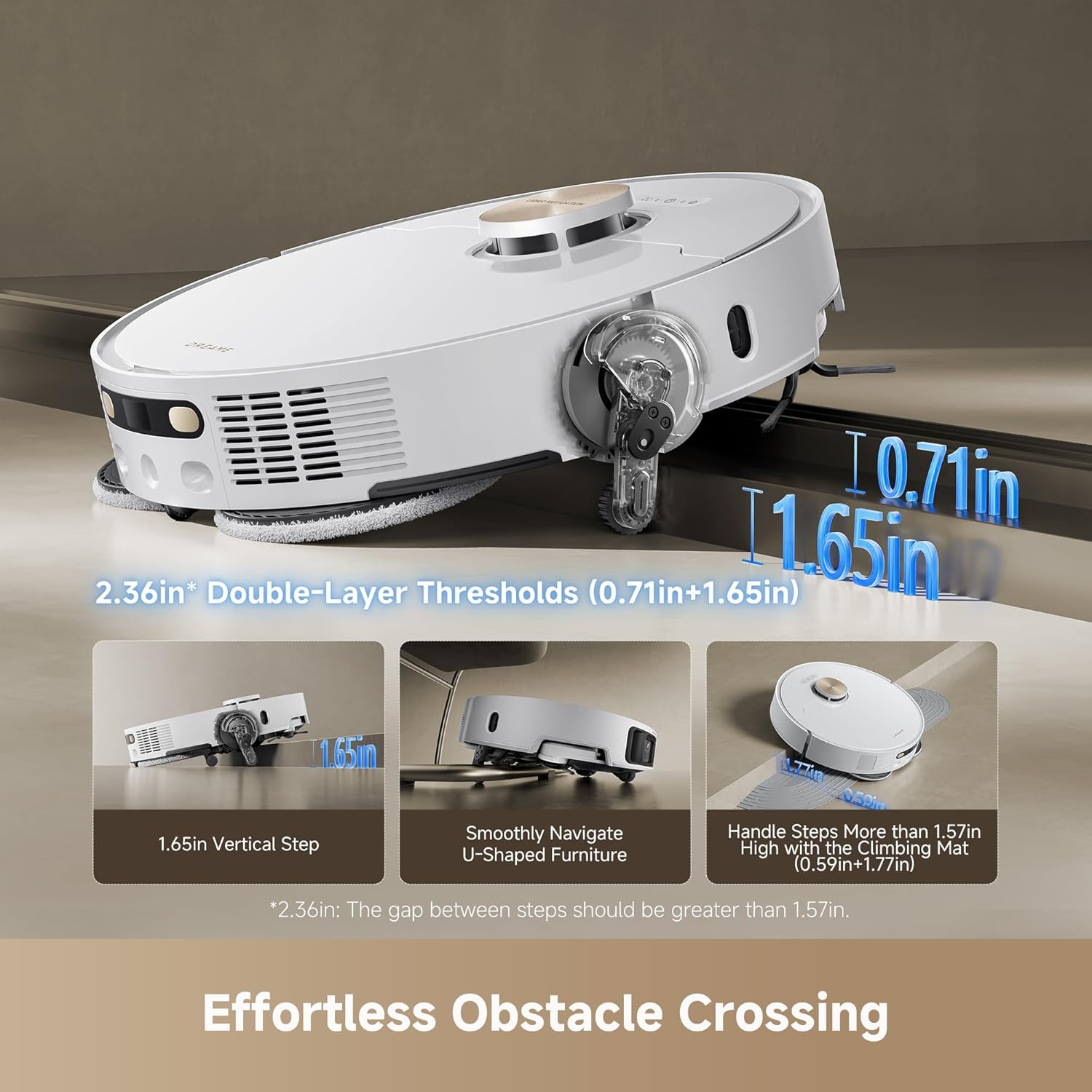 DREAME L50 Ultra Robot Vacuum and Mop White, 19,500Pa Suction, with Auto-Empty and Mop Self-Cleaning, Precise Obstacle Avoidance, HyperStream Detangling DuoBrush