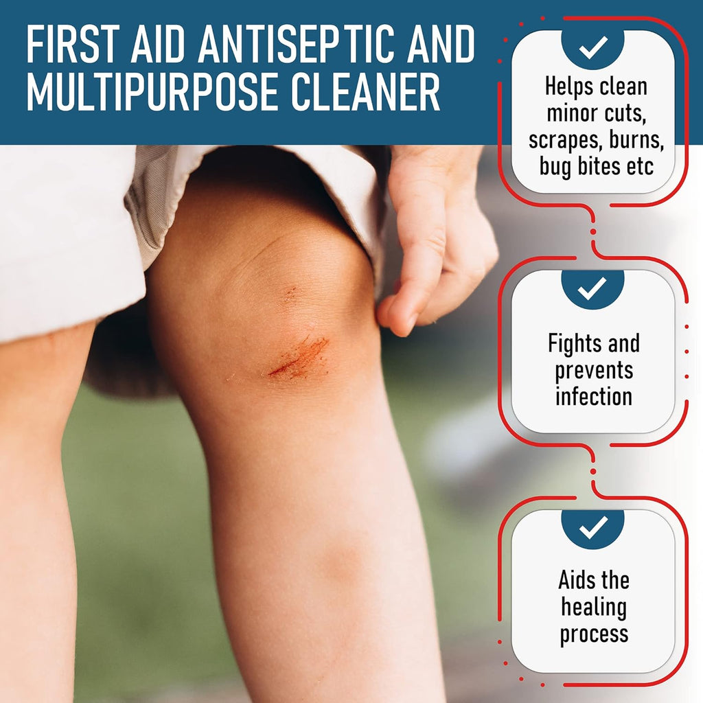 3% Hydrogen Peroxide - First Aid Antiseptic & Multipurpose Cleaner - Topical Wash for Cuts, Scrapes and Minor Cuts - H2O2 Hydrogen Peroxide 3 Percent USP Solution (1 Gallon)