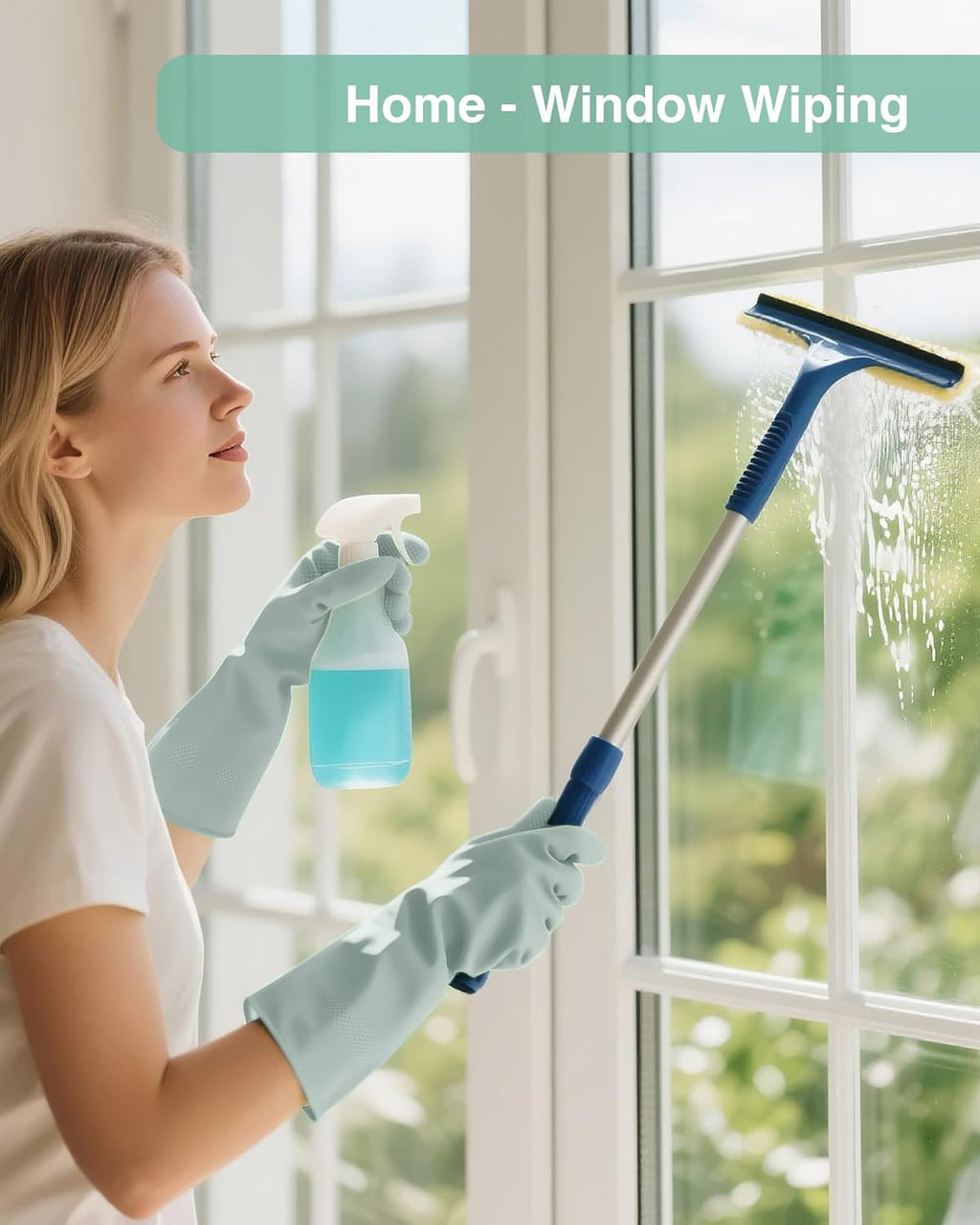 Rubber Cleaning Dishwashing Gloves 4 Pairs Reusable Kitchen Glove for Washing Dishes & Household Bathroom Cleaning Dish Gloves with Flock Lining Anti-Slip Grip Waterproof Thick Long-lasting Colorful L