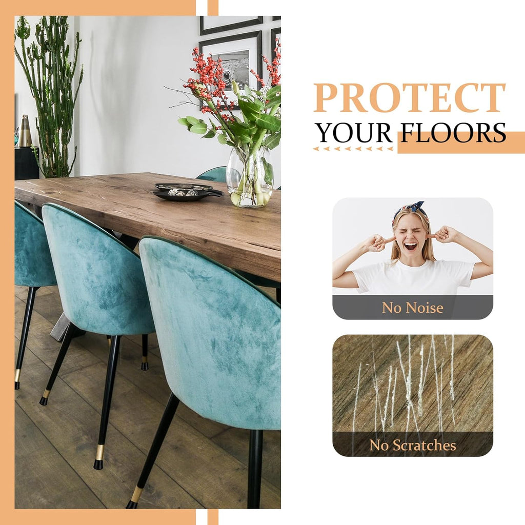 1-1/4” Round Rubber Chair Leg Tips Caps, Chair Leg Floor Protectors Furniture Legs Caps Non Slip Reduce Noise for Hardwood Floors (Black, 8 Pack)