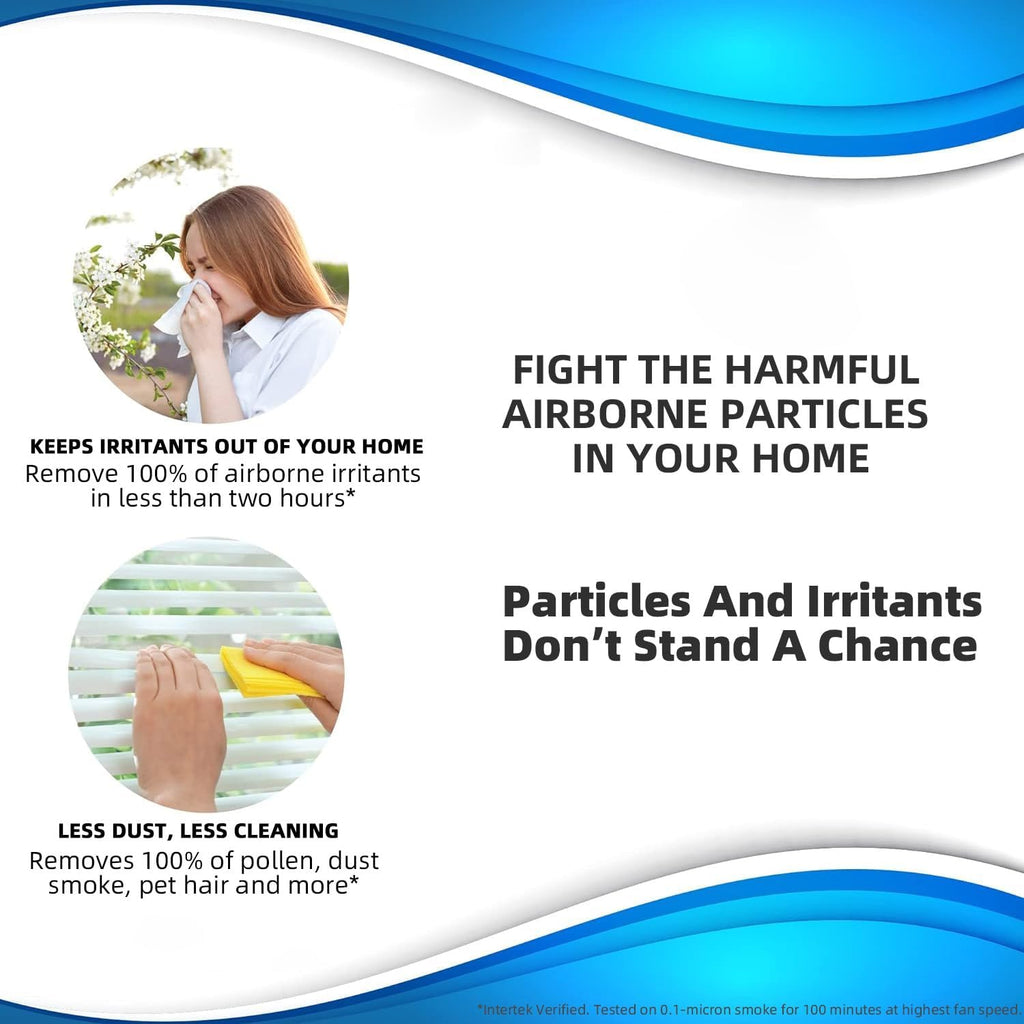 Nuwave Air Purifiers for Home Large Room, Washable and Reusable Bio Guard Filter, Air Purifier for Smoke, Dust, Pollen, Removes up to 100% Particles 3x Smaller Than HEPA, Sleep Mode