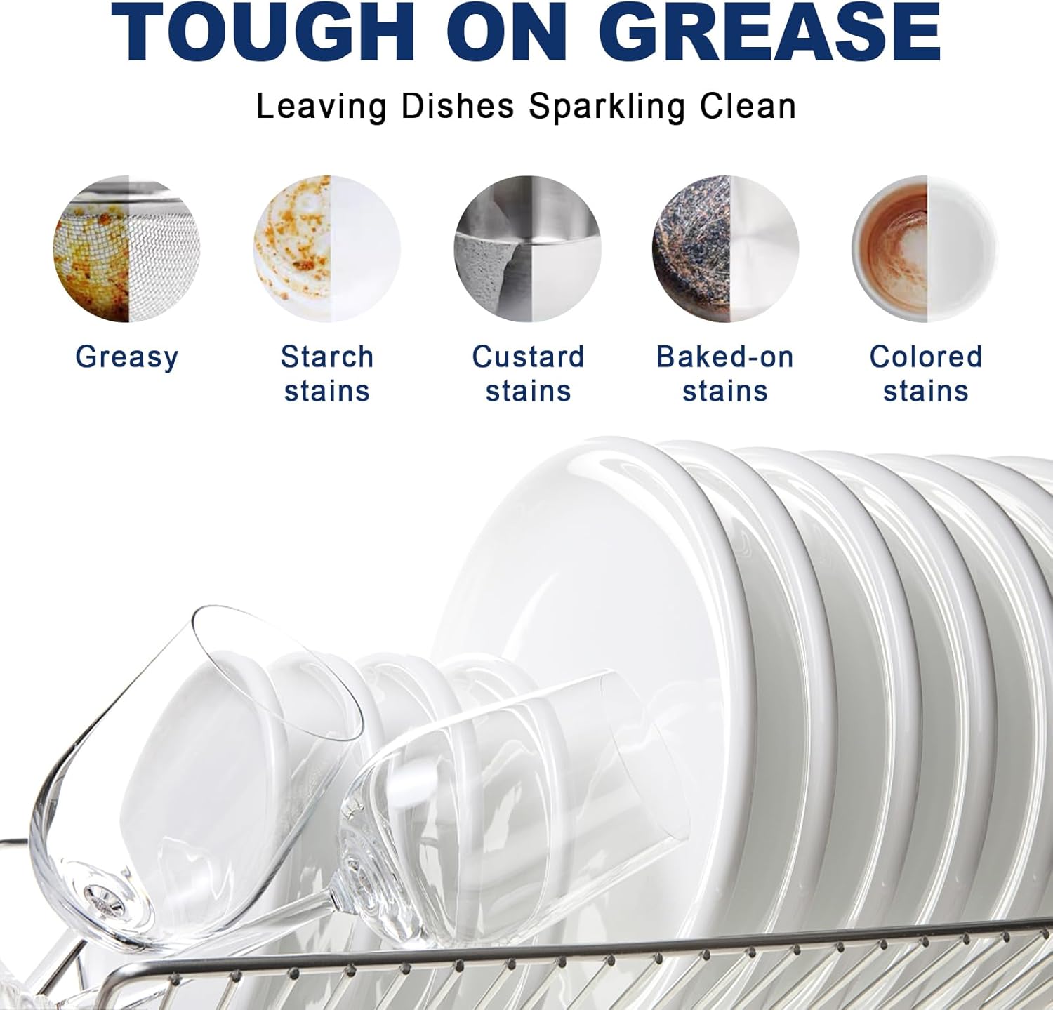 Eco Dishwasher Detergent Sheets Up To 160 Loads, Unscented Plastic Free Dishwashing Soap Strips With High Efficient Solid Enzyme, Leaving Dishes Sparkling Clean