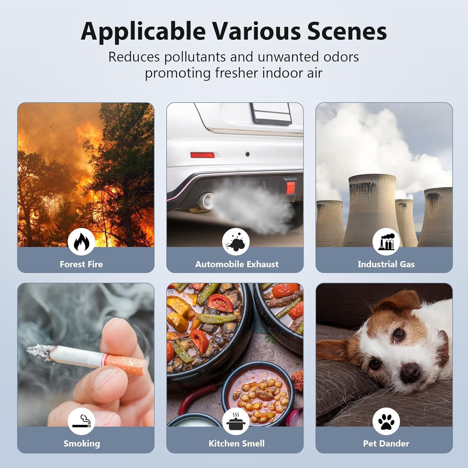 2 Pack MK01 MK06 TZ-K1 Air Filter Replacement Compatible with AROEVE MK01 MK06 MG01JH, ToLife TZ-K1 and Kloudi DH-JH01 Air Puri-Fier, 4-in-1 Replacement Filter, Pet Dander Version