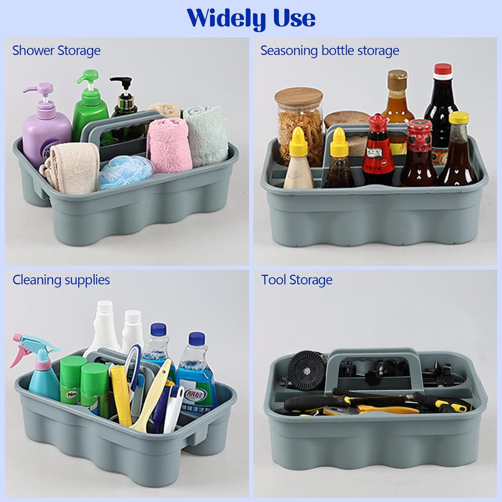 All-Purpose Cleaning Caddy, Cleaning Tool Organizer with Handle Portable Shower Caddy Basket, Grey, 6 Pack