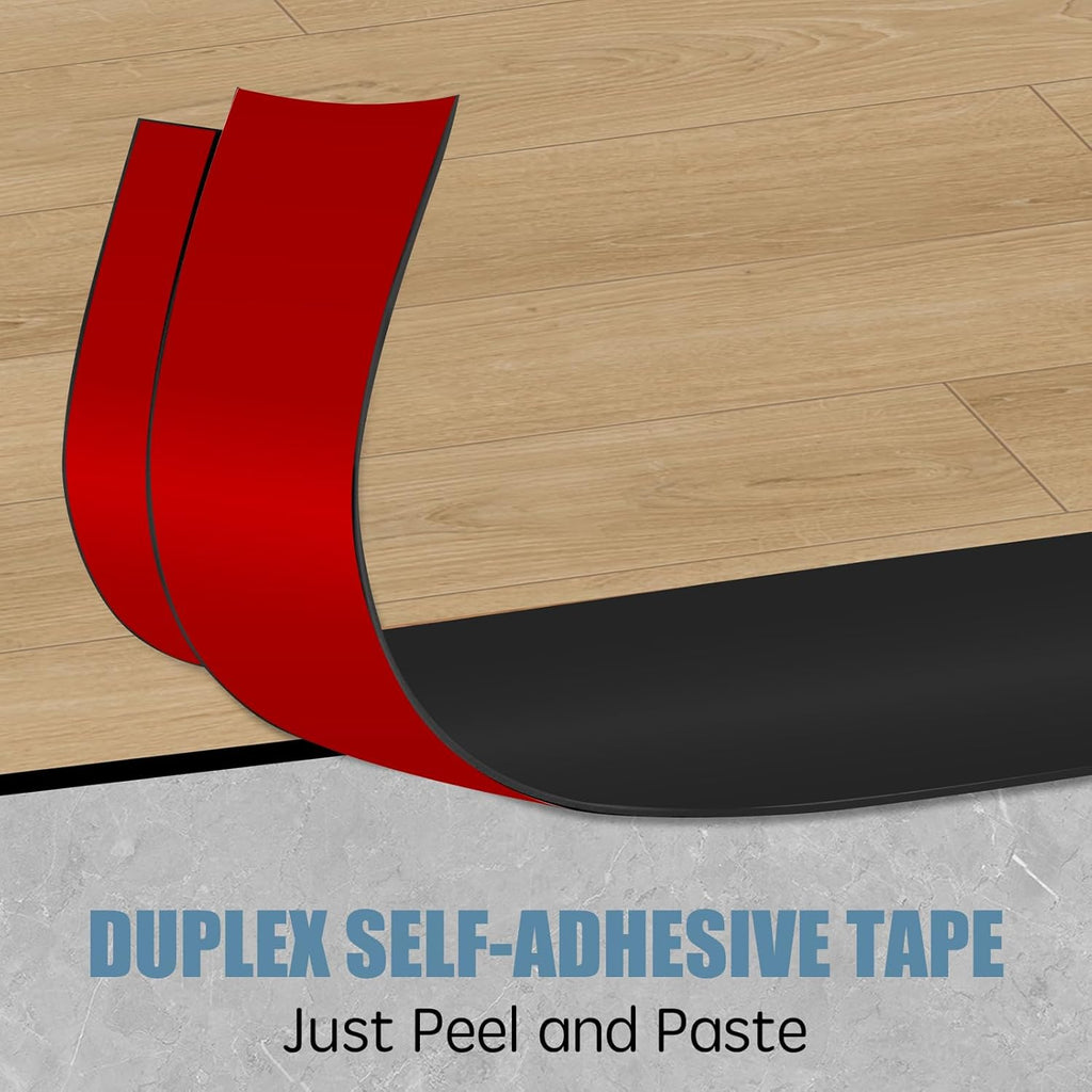 Floor Transition Strip Door Threshold 39" Floor Transition Reducer Trim on The Edges Threshold Strip Self Adhesive Suitable for Doorways, Tiles, Carpet