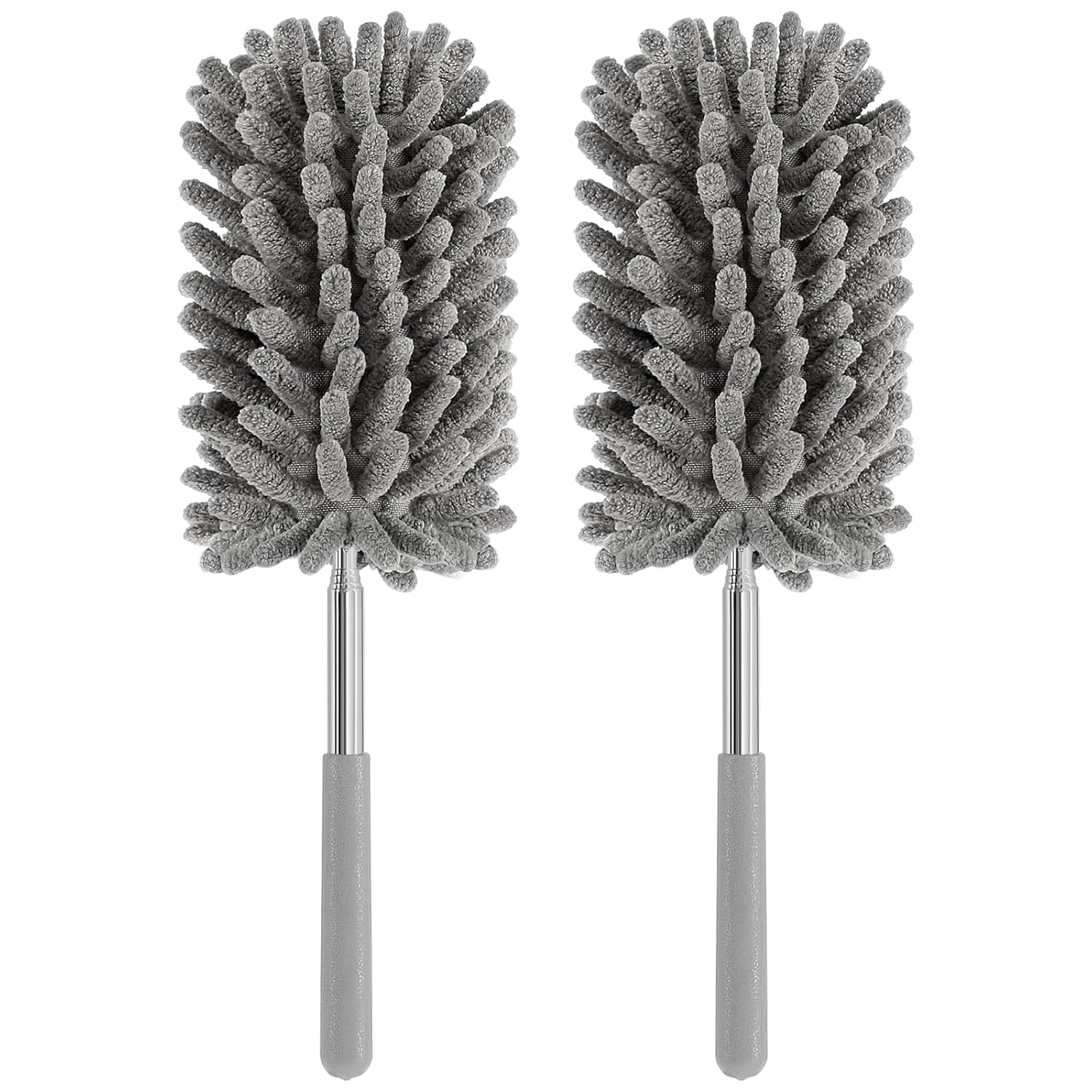 Mini Duster for Cleaning, 360° Bendable Hand Dusters with Extension Pole, Washable Small Duster for Car Interior, Office, Furniture