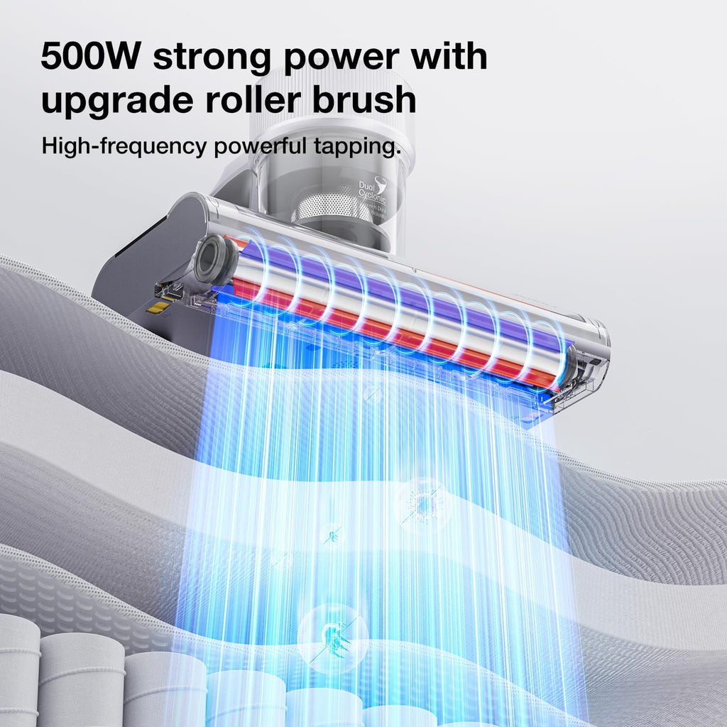 Jimmy WB81 Mattress Vacuum Cleaner, Upgraded Roller Brush, Smart Dust Sensor LED, UV Light and Ultrasound, PTC Heating, Best for Pet Hair and Anti-allergen (WB81, 2025 New Model)