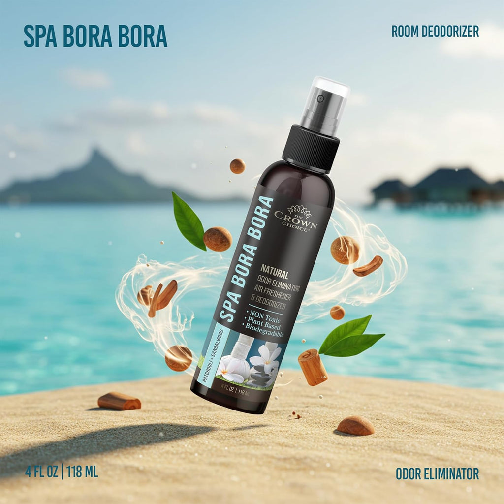 Non-Toxic Odor Eliminator, Natural Sandalwood & Patchouli Air Freshener Spray for Home, Room, Closet & Couch Deodorizer, Long Lasting Bathroom & Toilet Freshener, Safe for Kids & Pets,2PK, 4 oz each