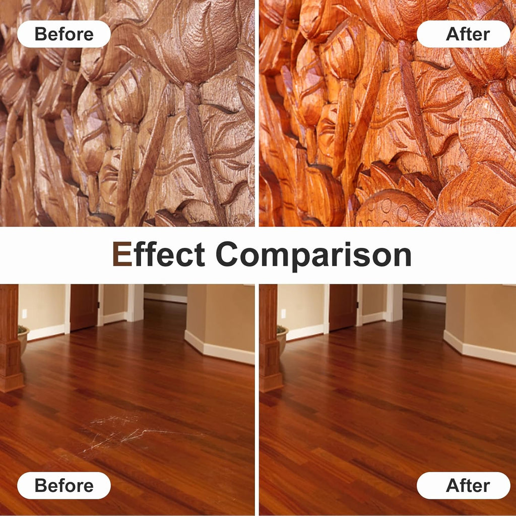 Furniture Markers Touch Up Kit - New Upgrade 18 Colors Wood Scratch Repair Kit with Beeswax Furniture Polish, Wood Markers Pens for Scratches, Stains - Restore Wooden Floor, Table, Cabinet, Bedpost