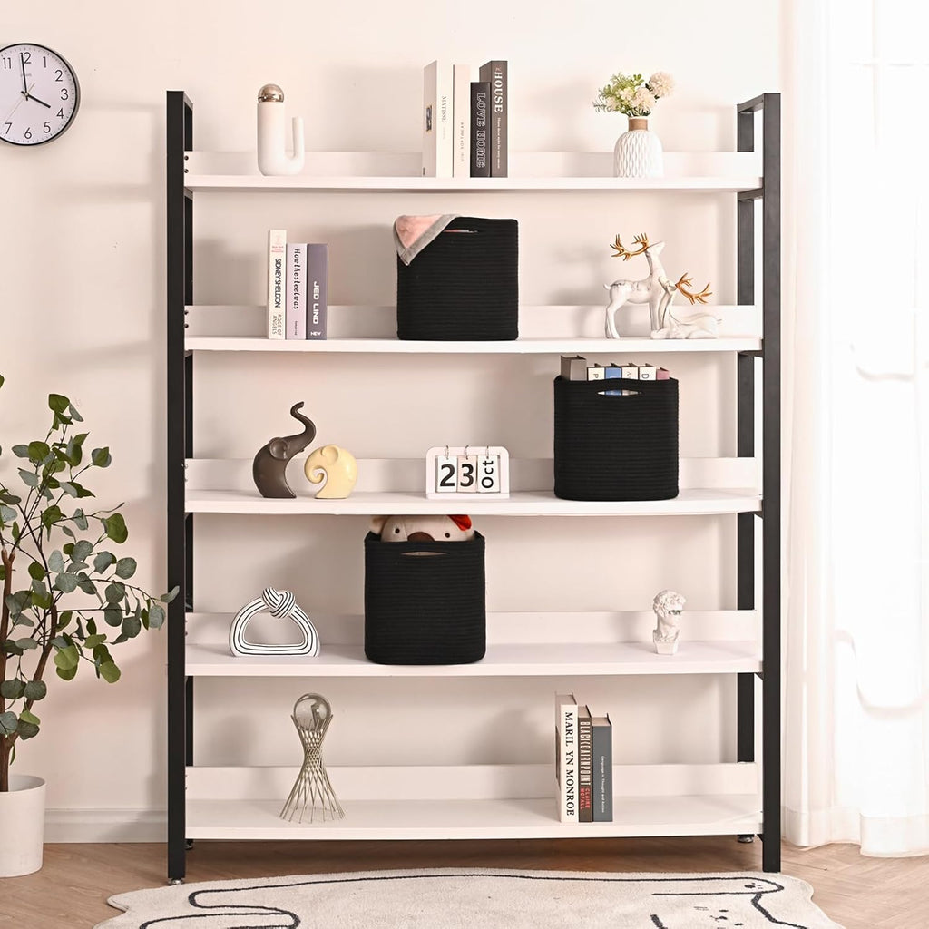 11 Inch Cube Storage Bins, Storage Cube Organizer Bins, Woven Cotton Rope Basket for Storage, Storage Baskets for Organizing Shelves, Square Baskets for Toys, Black (Pack of 3)