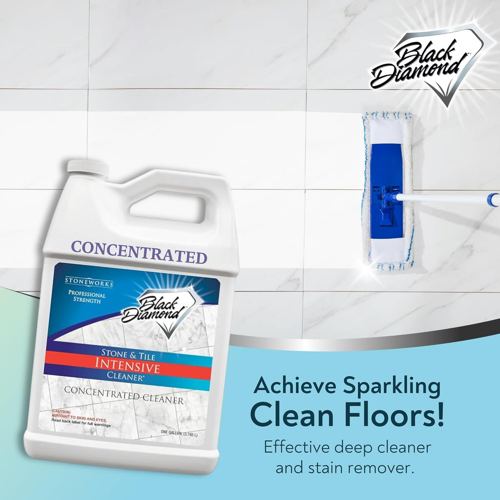 Black Diamond Stoneworks Stone & Tile Intensive Cleaner: Concentrated Deep Cleaner, Marble, Limestone, Travertine, Granite, Slate, Ceramic & Porcelain Tile.