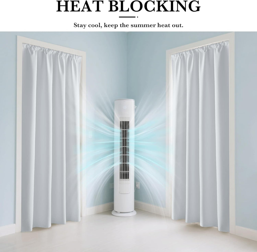 RYB HOME White Short Blackout for Small Window 45 inches Length, Thermal Insulated 100% Blackout Noise Reducing Window Shades for Bedroom Office, 42 inches Wide by 45 inches Long